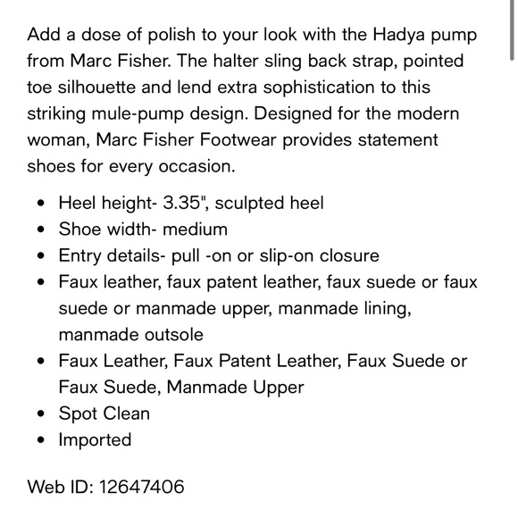 Marc Fisher Hadya Pointy Toe Heels - Picture 8 of 8